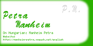 petra manheim business card